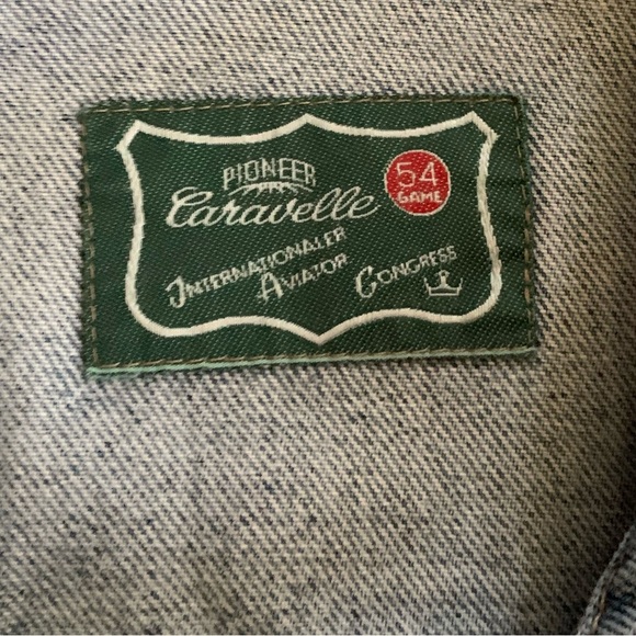 Vintage Pioneer Denim Aviator Bomber Jacket XL - Picture 4 of 9